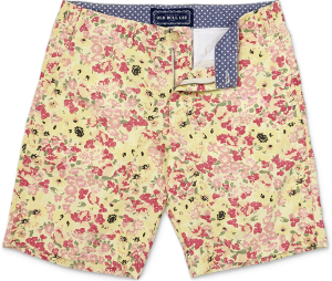 Yellow Patterned cotton Short - Front Laydown