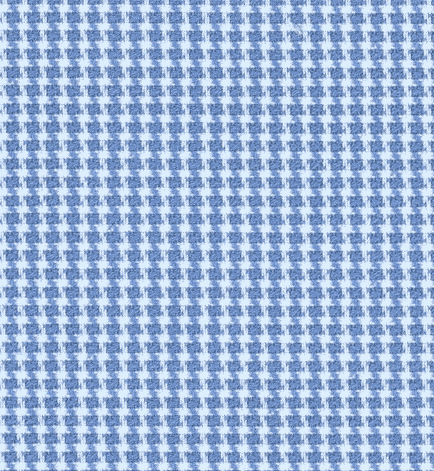 Detail photo - blue & White houndstooth pattern in cotton Fabric