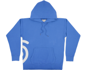 Laydown - Front View - Light Blue Cotton Hooded Sweatshirt